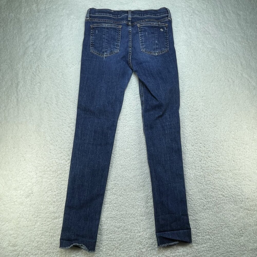 rag & bone Dark Blue Ankle Crop Jeans - Picture 3 of 14